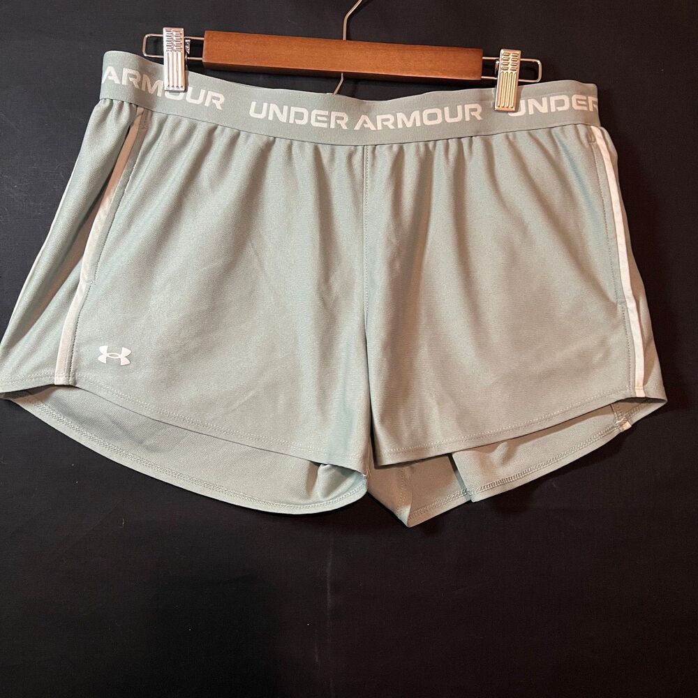 Under Armour Womens Shorts XL Sage HeatGear Athletic Running Play Up Lounge Gym